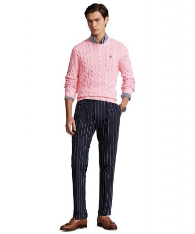 Men's Cable-Knit Cotton Sweater Carmel Pink $74.00 Sweaters