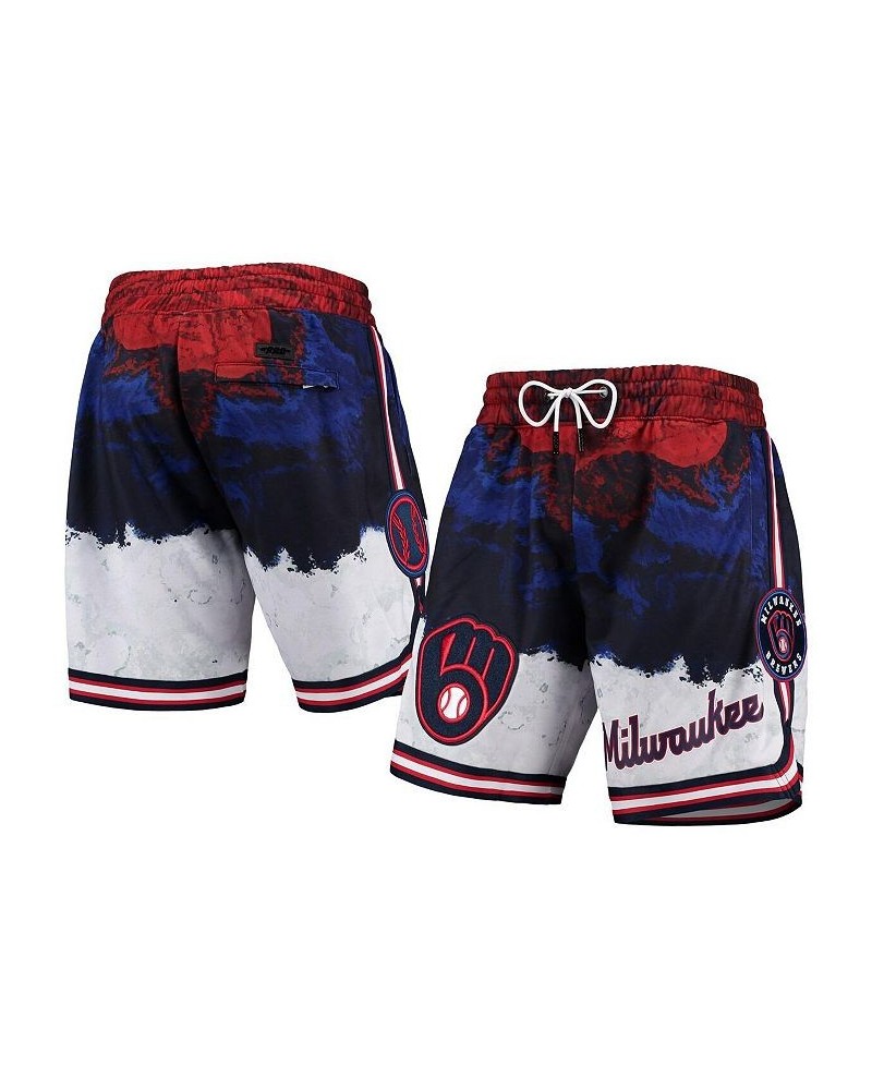 Men's Milwaukee Brewers Red White and Blue Shorts $43.20 Shorts