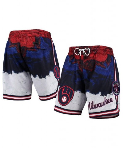 Men's Milwaukee Brewers Red White and Blue Shorts $43.20 Shorts