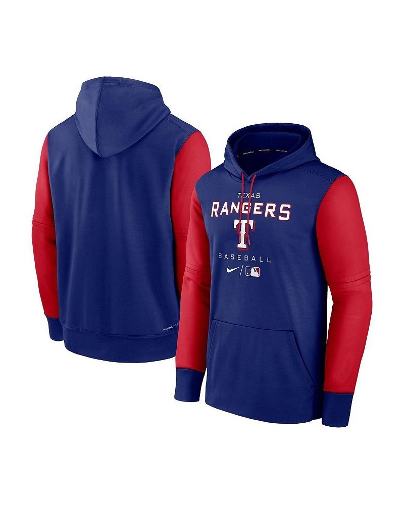 Men's Royal and Red Texas Rangers Authentic Collection Performance Hoodie $32.20 Sweatshirt