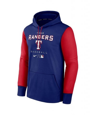 Men's Royal and Red Texas Rangers Authentic Collection Performance Hoodie $32.20 Sweatshirt