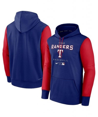 Men's Royal and Red Texas Rangers Authentic Collection Performance Hoodie $32.20 Sweatshirt