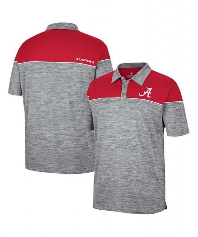 Men's Heathered Gray, Crimson Alabama Crimson Tide Birdie Polo Shirt $29.69 Polo Shirts