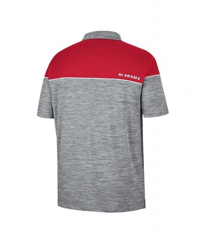 Men's Heathered Gray, Crimson Alabama Crimson Tide Birdie Polo Shirt $29.69 Polo Shirts