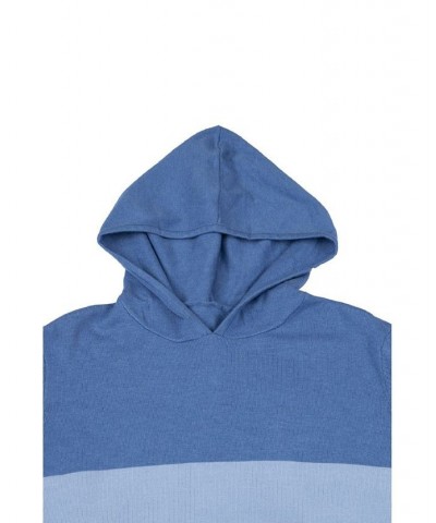 Men's Basic Hooded Colorblock Midweight Sweater Blue, Pastel Blue $26.40 Sweaters