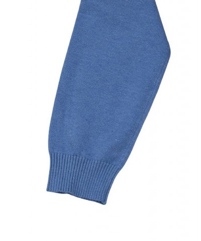 Men's Basic Hooded Colorblock Midweight Sweater Blue, Pastel Blue $26.40 Sweaters