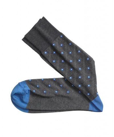 Floating Diamond Pattern Socks Gray $14.56 Socks