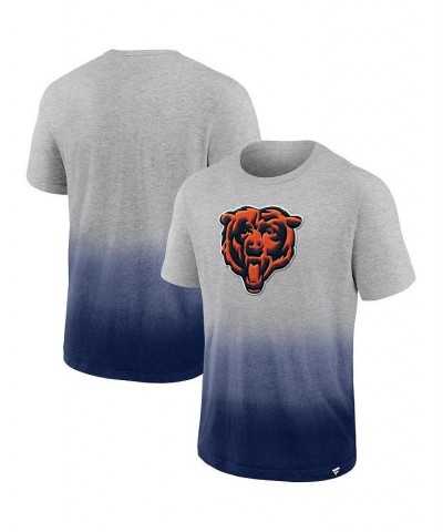 Men's Branded Heathered Gray and Navy Chicago Bears Team Ombre T-shirt $19.80 T-Shirts