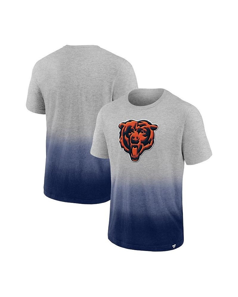 Men's Branded Heathered Gray and Navy Chicago Bears Team Ombre T-shirt $19.80 T-Shirts