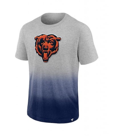 Men's Branded Heathered Gray and Navy Chicago Bears Team Ombre T-shirt $19.80 T-Shirts