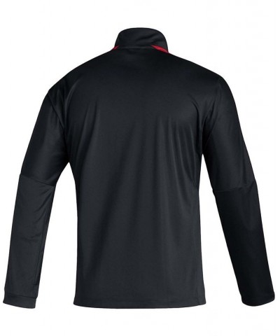 Men's Black Nebraska Huskers 2021 Sideline Primeblue Quarter-Zip Jacket $36.29 Jackets