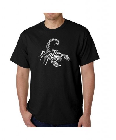 Men's Word Art T-Shirt - Types of Scorpions Black $18.54 T-Shirts