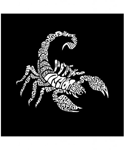 Men's Word Art T-Shirt - Types of Scorpions Black $18.54 T-Shirts