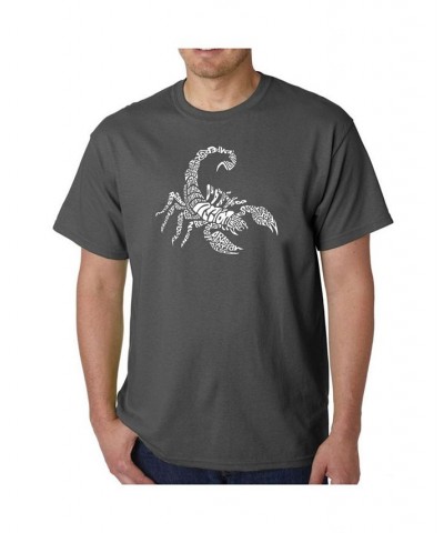 Men's Word Art T-Shirt - Types of Scorpions Black $18.54 T-Shirts