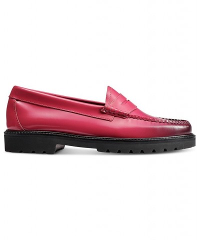 Women's Whitney Candy Lug Weejun Loafer Flats Pink $73.50 Shoes