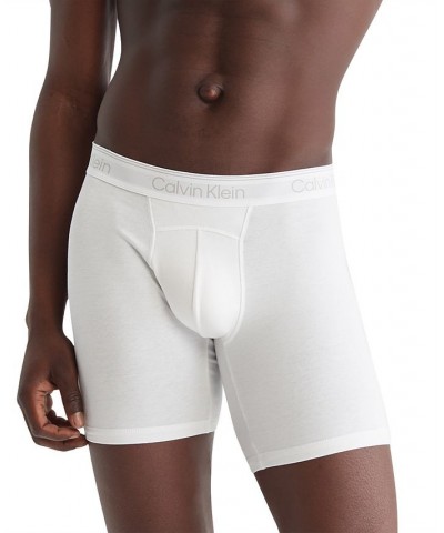 Men's Athletic Active 4-Way Stretch Boxer Briefs White $12.32 Underwear