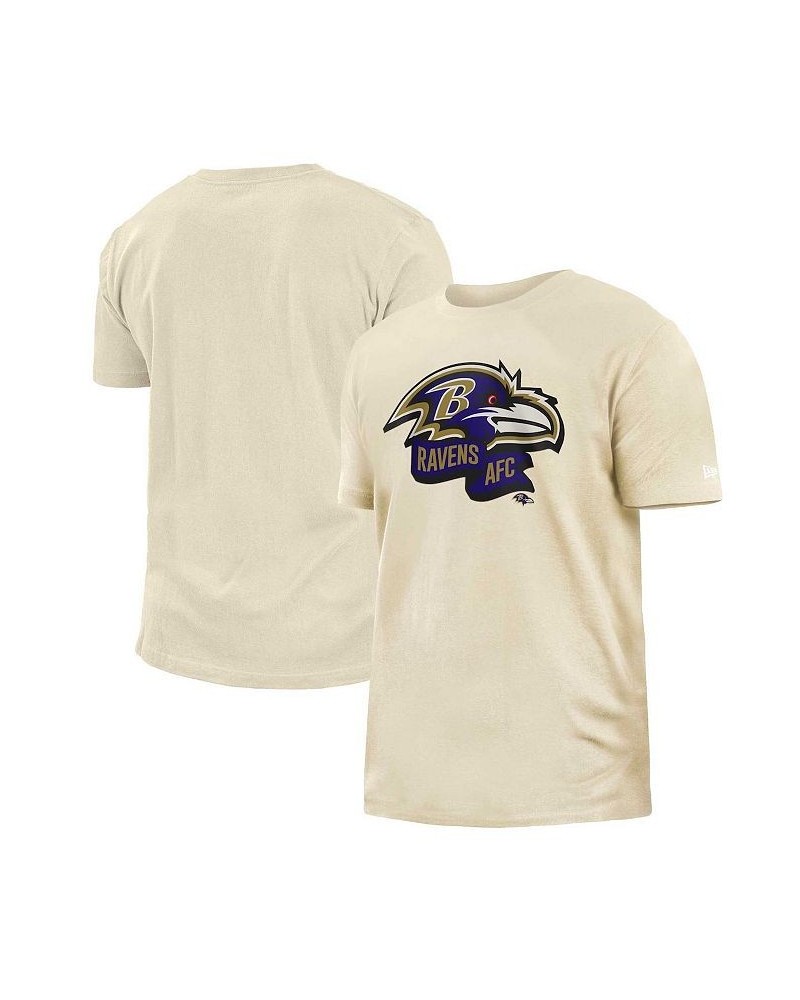 Men's Cream Baltimore Ravens Sideline Chrome T-shirt $23.19 T-Shirts