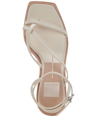 Women's Gemini Strappy Wedge Sandals Ivory/Cream $60.20 Shoes