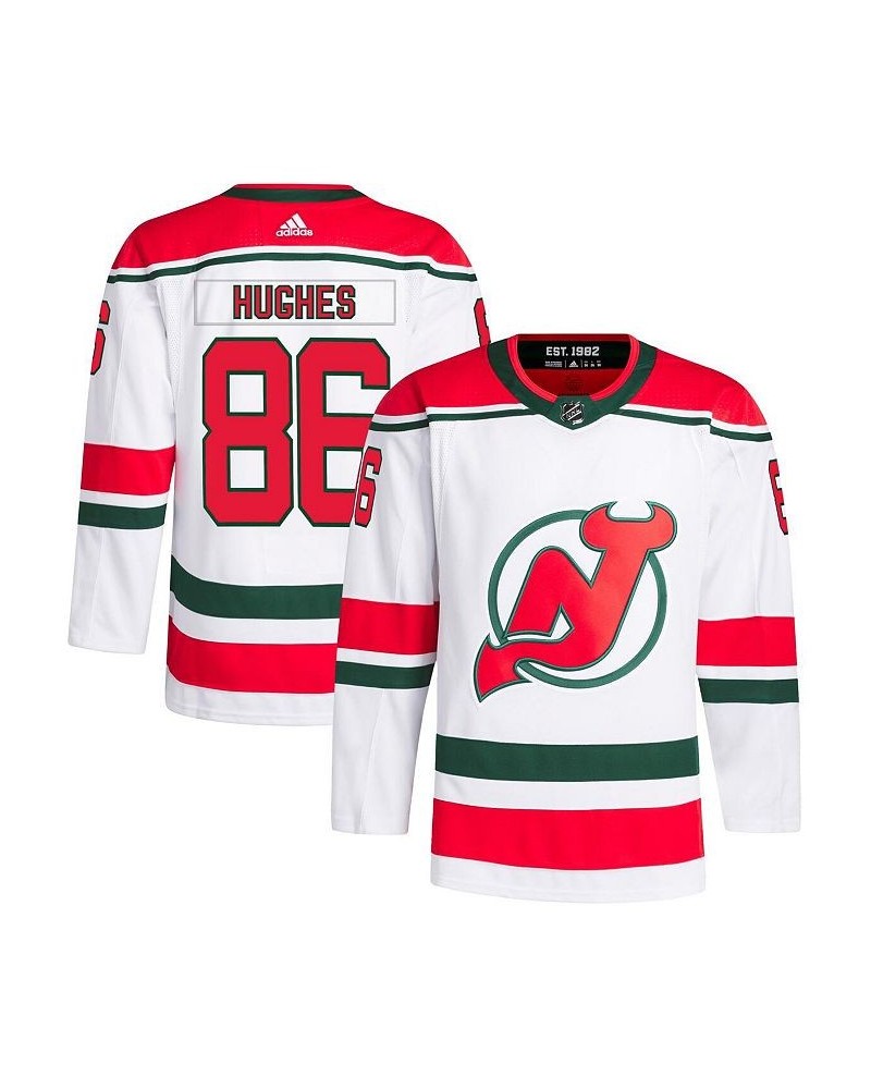 Men's Jack Hughes White New Jersey Devils 2022/23 Heritage Primegreen Authentic Pro Jersey $89.18 Jersey