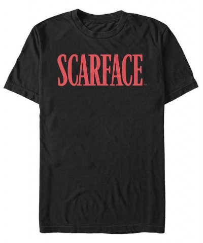 Scarface Men's Red Logo Short Sleeve T-Shirt Black $19.59 T-Shirts