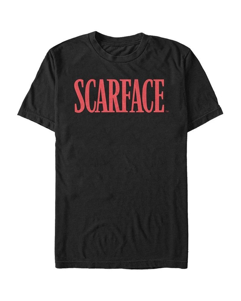 Scarface Men's Red Logo Short Sleeve T-Shirt Black $19.59 T-Shirts