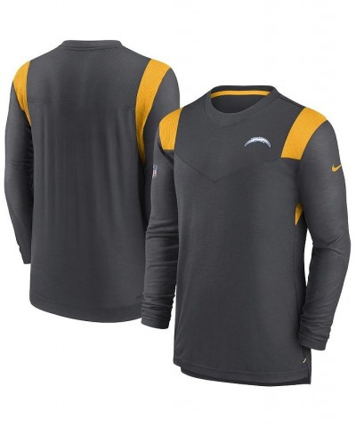 Men's Charcoal Los Angeles Chargers Sideline Tonal Logo Performance Player Long Sleeve T-shirt $39.74 T-Shirts