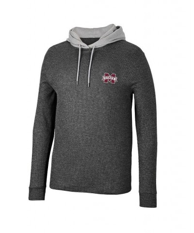 Men's Black Mississippi State Bulldogs Ballot Waffle-Knit Thermal Long Sleeve Hoodie T-shirt $31.50 T-Shirts