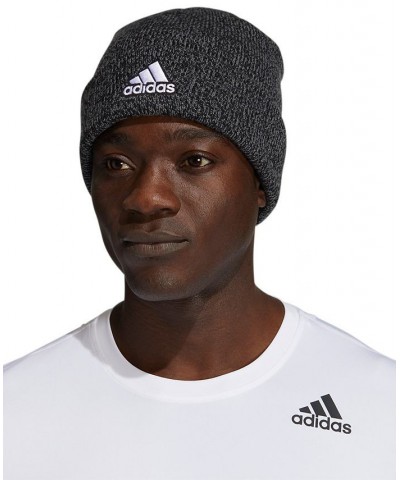 Men's Team Issue Six Dart Knit Folded Beanie Black Onix Marl/wht $10.00 Hats