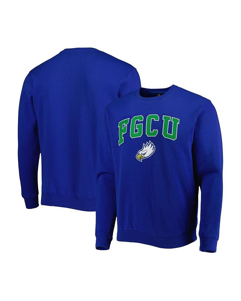 Men's Royal Florida Gulf Coast Eagles Arch Over Logo Pullover Sweatshirt $22.50 Sweatshirt