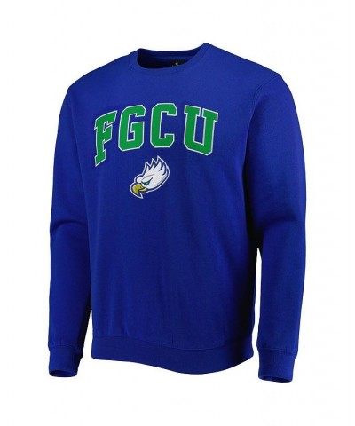 Men's Royal Florida Gulf Coast Eagles Arch Over Logo Pullover Sweatshirt $22.50 Sweatshirt