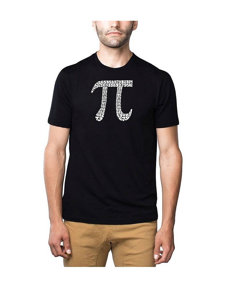 Men's Premium Word Art T-Shirt - 100 Digits of Pi Black $18.00 T-Shirts