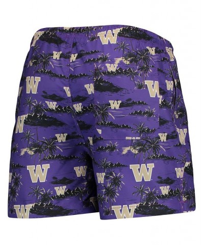 Men's Purple Washington Huskies Island Palm Swim Trunks $20.21 Swimsuits