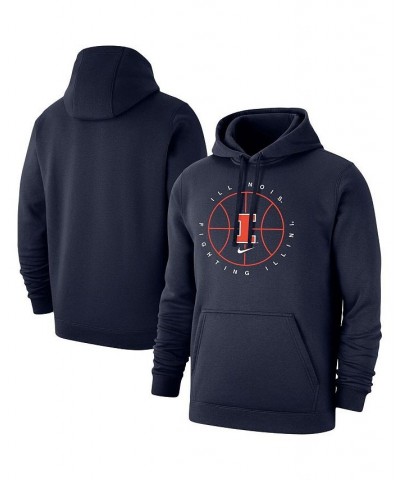 Men's Navy Illinois Fighting Illini Basketball Icon Club Fleece Pullover Hoodie $46.74 Sweatshirt