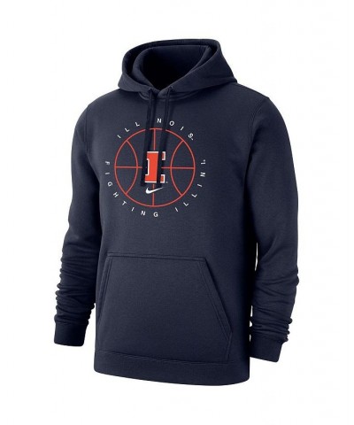 Men's Navy Illinois Fighting Illini Basketball Icon Club Fleece Pullover Hoodie $46.74 Sweatshirt