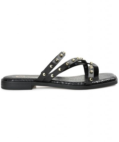 Women's Fanny Studded Sandals Black $43.00 Shoes