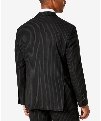 Men's Black Pinstripe Suit Jacket Black $50.82 Suits