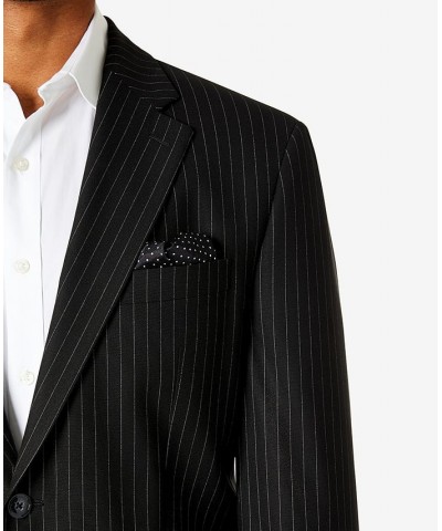 Men's Black Pinstripe Suit Jacket Black $50.82 Suits