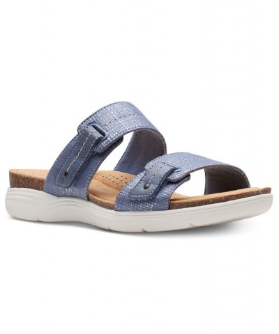 Women's April Dusk Slip-On Slide Sandals Blue $43.68 Shoes