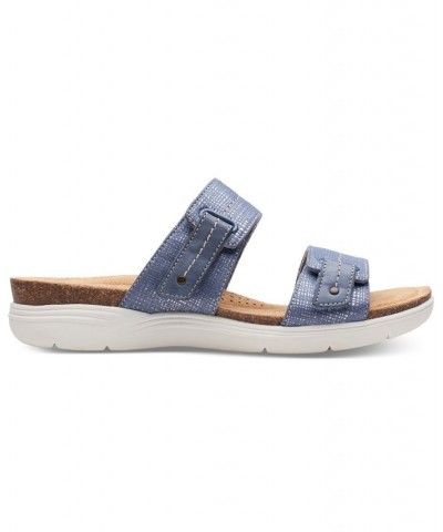 Women's April Dusk Slip-On Slide Sandals Blue $43.68 Shoes