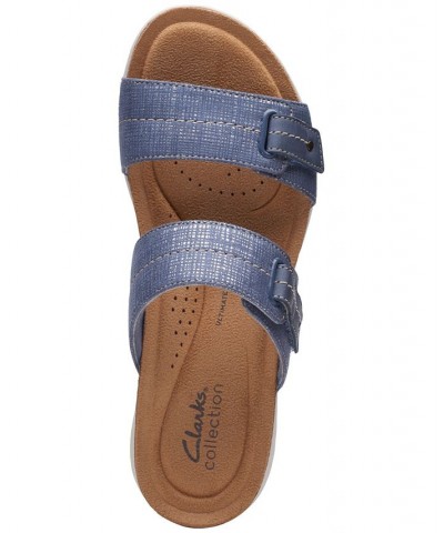 Women's April Dusk Slip-On Slide Sandals Blue $43.68 Shoes