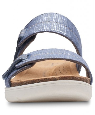 Women's April Dusk Slip-On Slide Sandals Blue $43.68 Shoes