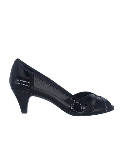 Women's Esumi Peep Toe Memory Foam Mesh Pump Black $32.00 Shoes