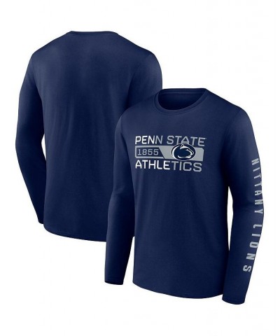 Men's Navy Penn State Nittany Lions Broad Jump 2-Hit Long Sleeve T-shirt $17.00 T-Shirts