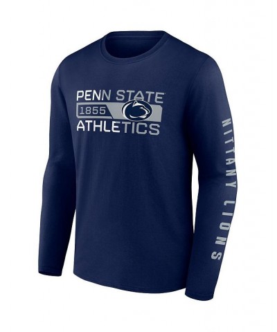 Men's Navy Penn State Nittany Lions Broad Jump 2-Hit Long Sleeve T-shirt $17.00 T-Shirts