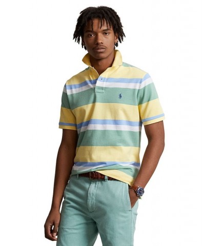 Men's Classic-Fit Striped Mesh Polo Shirt Yellow $48.75 Polo Shirts