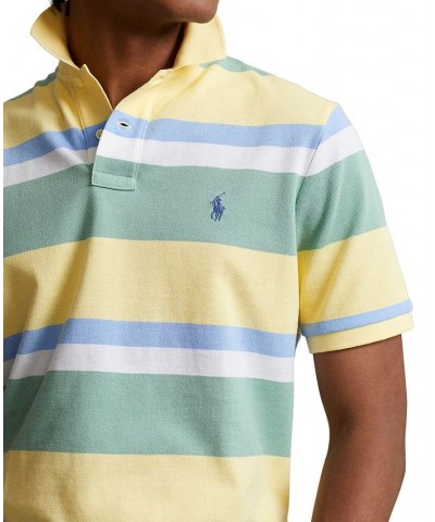 Men's Classic-Fit Striped Mesh Polo Shirt Yellow $48.75 Polo Shirts