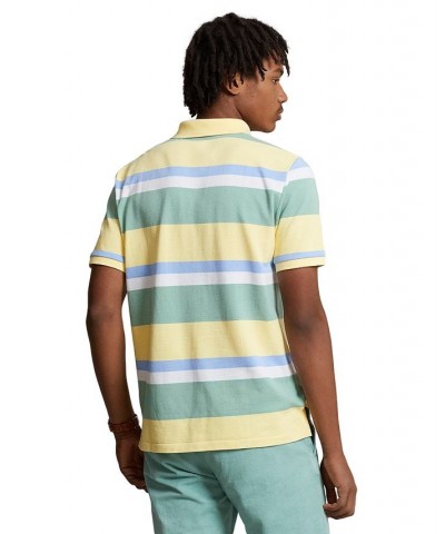 Men's Classic-Fit Striped Mesh Polo Shirt Yellow $48.75 Polo Shirts