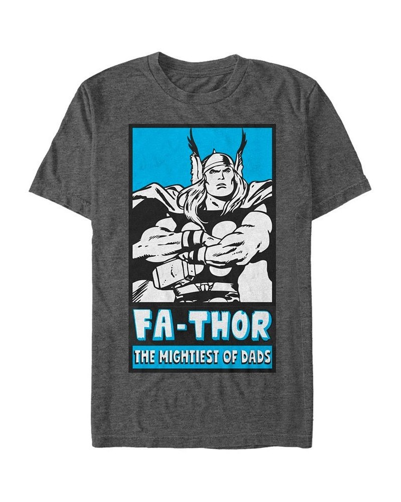 Marvel Men's Classic Comics Thor Mightiest Of Dads Poster, Short Sleeve T-Shirt Gray $18.89 T-Shirts