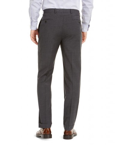 Men's Wool Blend Classic-Fit UltraFlex Stretch Double-Reverse Pleated Dress Pants PD02 $60.00 Pants