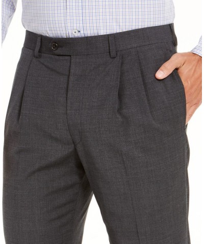 Men's Wool Blend Classic-Fit UltraFlex Stretch Double-Reverse Pleated Dress Pants PD02 $60.00 Pants